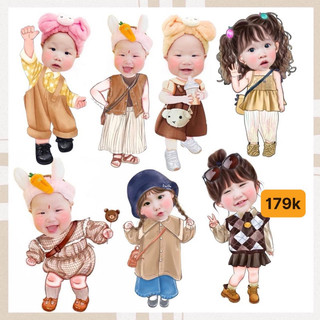 combo chibi 150kkk dành cho bé gái