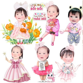 combo chibi 150kkk dành cho bé gái