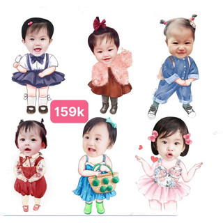 combo chibi 150kkk dành cho bé gái