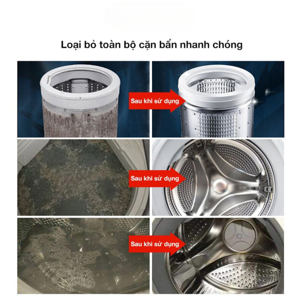 Viên tẩy vệ sinh lồng máy giặt diệt khuẩn, tẩy cặn bẩn hiệu quả - Hộp 12 viên - GD002