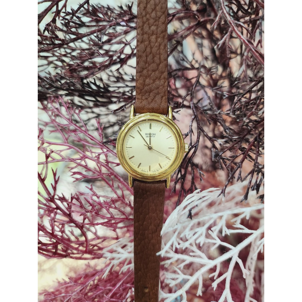 ĐỒNG HỒ SI NHẬT CHÍNH HÃNG DÂY DA DÀNH CHO NỮ - THƯƠNG HIỆU RICOH