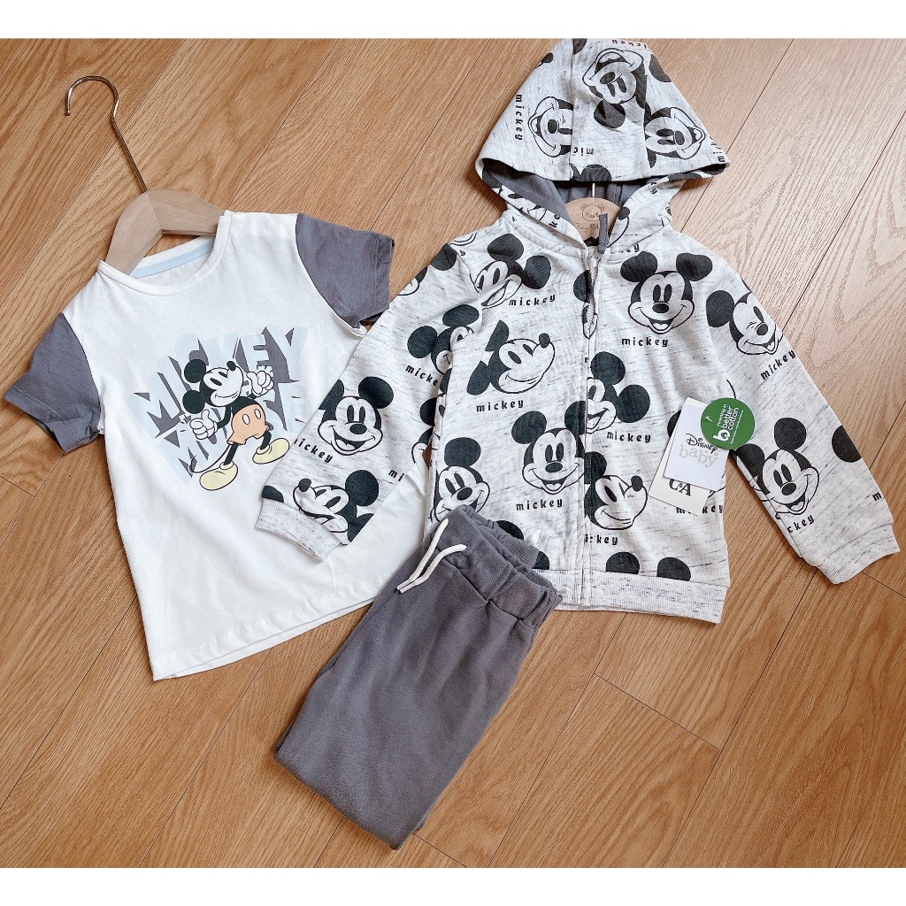 Set 3 chi tiết dài tay Mickey TQXK cho bé trai