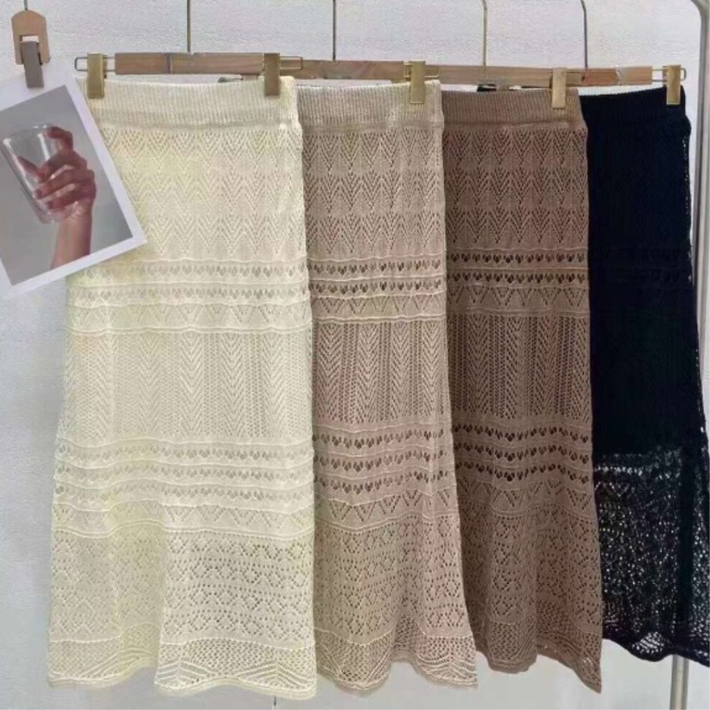 Chân váy len mongtoghi DEMAY, kiểu dáng thướt tha tiểu thư