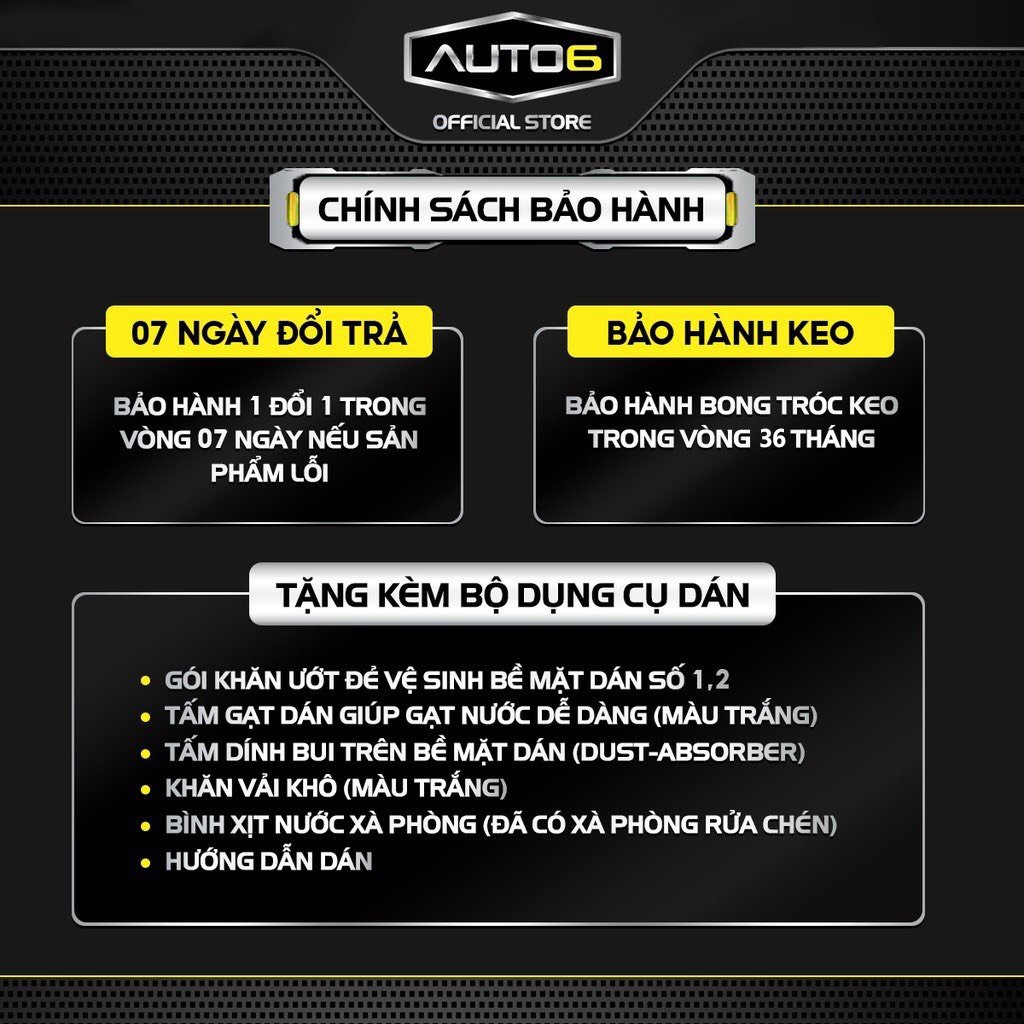 TOYOTA VIOS bản G 2019-2023: Film PPF CAO CẤP dán xe Trong suốt, chống xước và che mờ vết xước nội thất ô tô - AUTO6