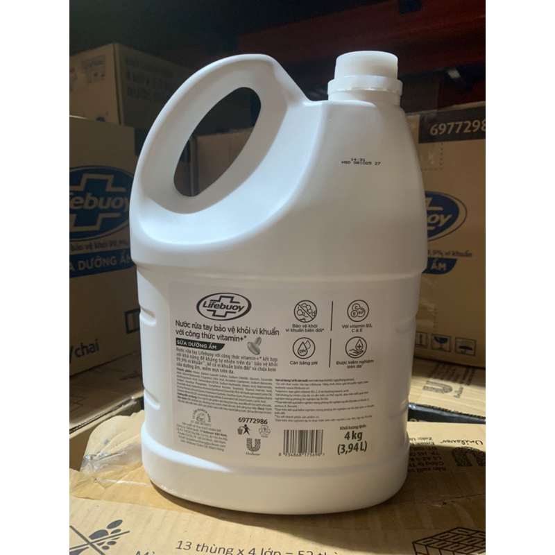 Nước rửa tay Lifebuoy bảo vệ vượt trội 4kg