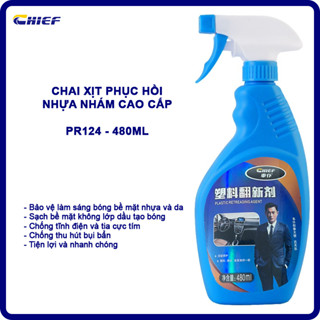 Chai xịt phục hồi làm đen và bóng nhựa nhám như mới Chief PR124 dung tích 480ml