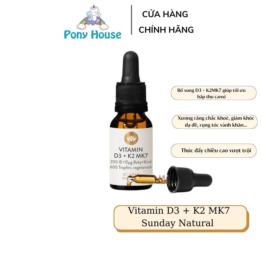 Vitamin D3 K2 Mk7 Sunday Natural Đức Giúp Tối Ưu Hấp Thu Canxi Cho Bé Sơ