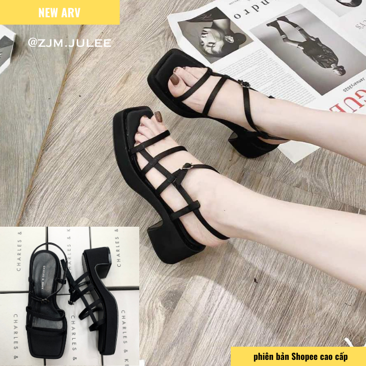 Sandal CnK cao gót nữ - dép cao gót PD-K08 fullbox bản xịn sang chảnh