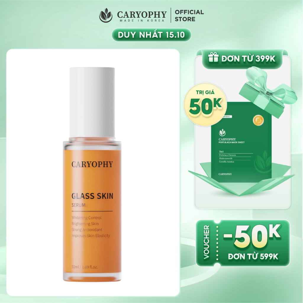 Tinh chất dưỡng sáng da Caryophy glass skin serum 50ml