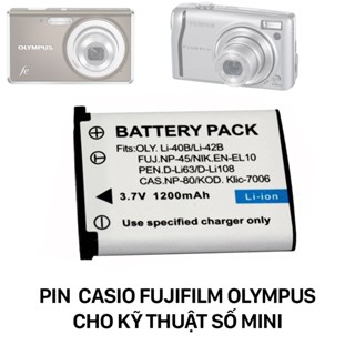 Pin cho Máy ảnh Olympus Li-40B Li-42B Fujifilm Nikon NP-45 EN-EL10 Casio NP-80 Pentax D-Li63 Li108 Kodax Klic-7006