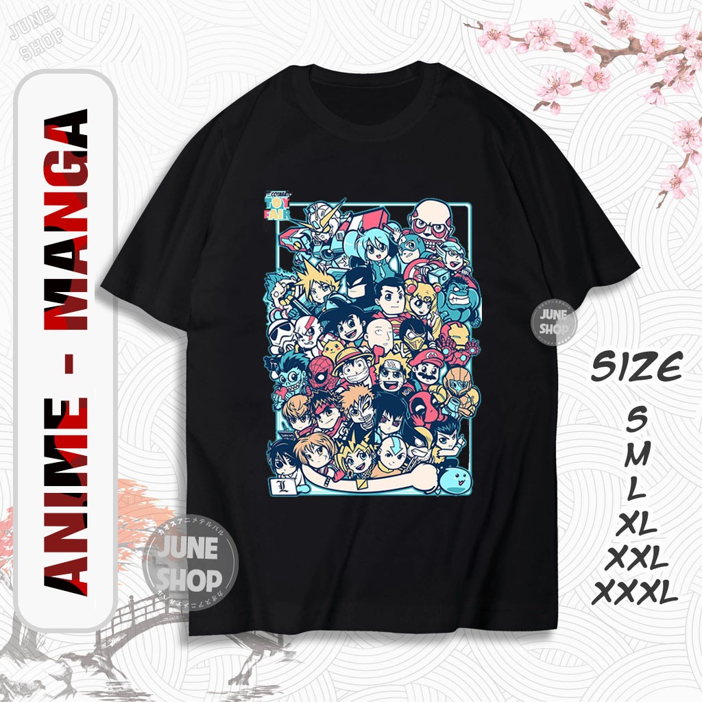 Áo Anime - Áo One Piece, Dragonball, Jujutsu Kaisen, Chainsaw Man mẫu mới nhất, chất cotton co giãn 4 chiều