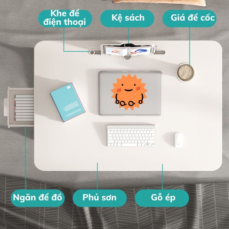 Bàn Học Nami Thiết Kế Tích Hợp Thông Minh Có Giá Đỡ Điện Thoại Và Ngăn Kéo