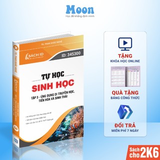 Sách tự học sinh học tập 3: ứng dụng di truyền học, tiến hóa và sinh thái ôn thi thpt quốc gia 2024 | sách id