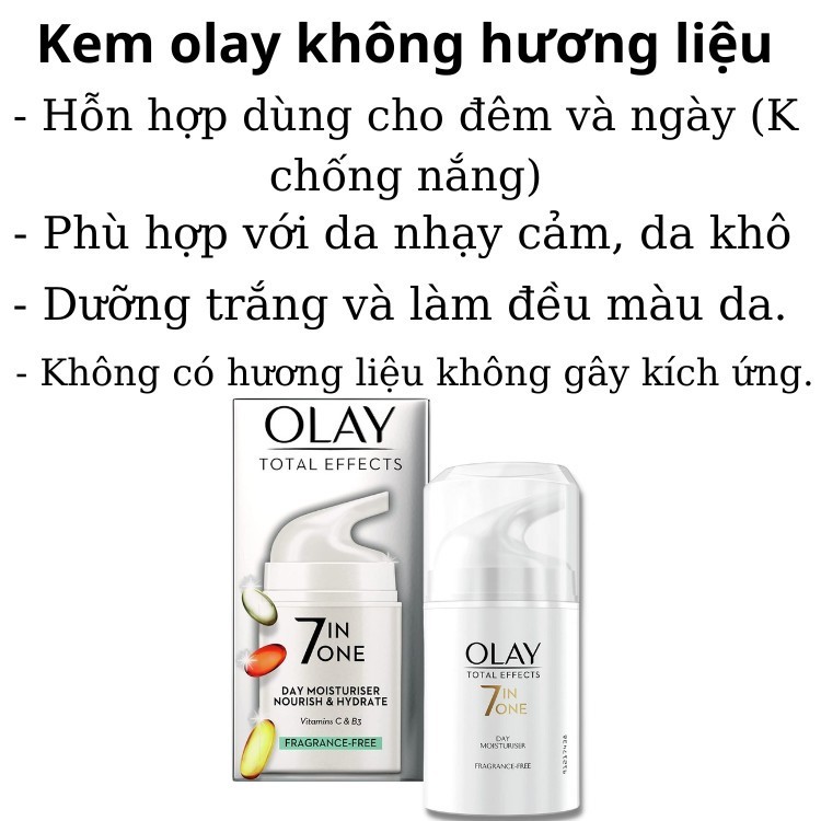 Kem Dưỡng Da Ban Ngày và Ban Đêm Olay Total Effects 50g dưỡng ẩm da giảm thâm sạm
