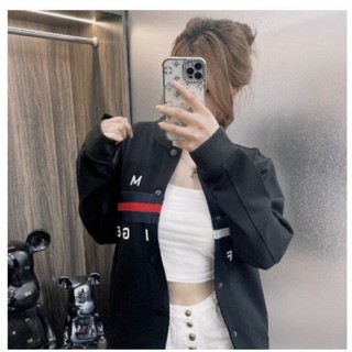 Áo khoác bomber nỉ tom.my in chữ siêu ngầu sihoangnngan