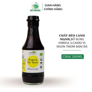Nước tương đậu nành hữu cơ Lum Lum 200ml thơm ngon,dinh dưỡng tròn vị các món ăn
