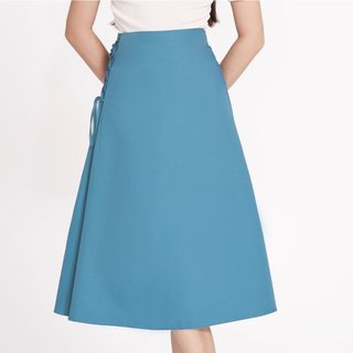 MAYBI Chân váy midi xòe phối đan dây