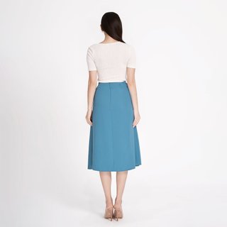 MAYBI Chân váy midi xòe phối đan dây