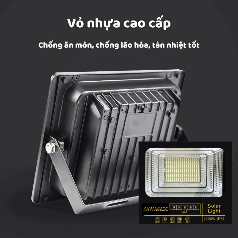 Đèn Năng Lượng Mặt Trời KAWASABI Công Suất Lớn Chiếu Sáng Siêu Rộng PAPAA.HOME