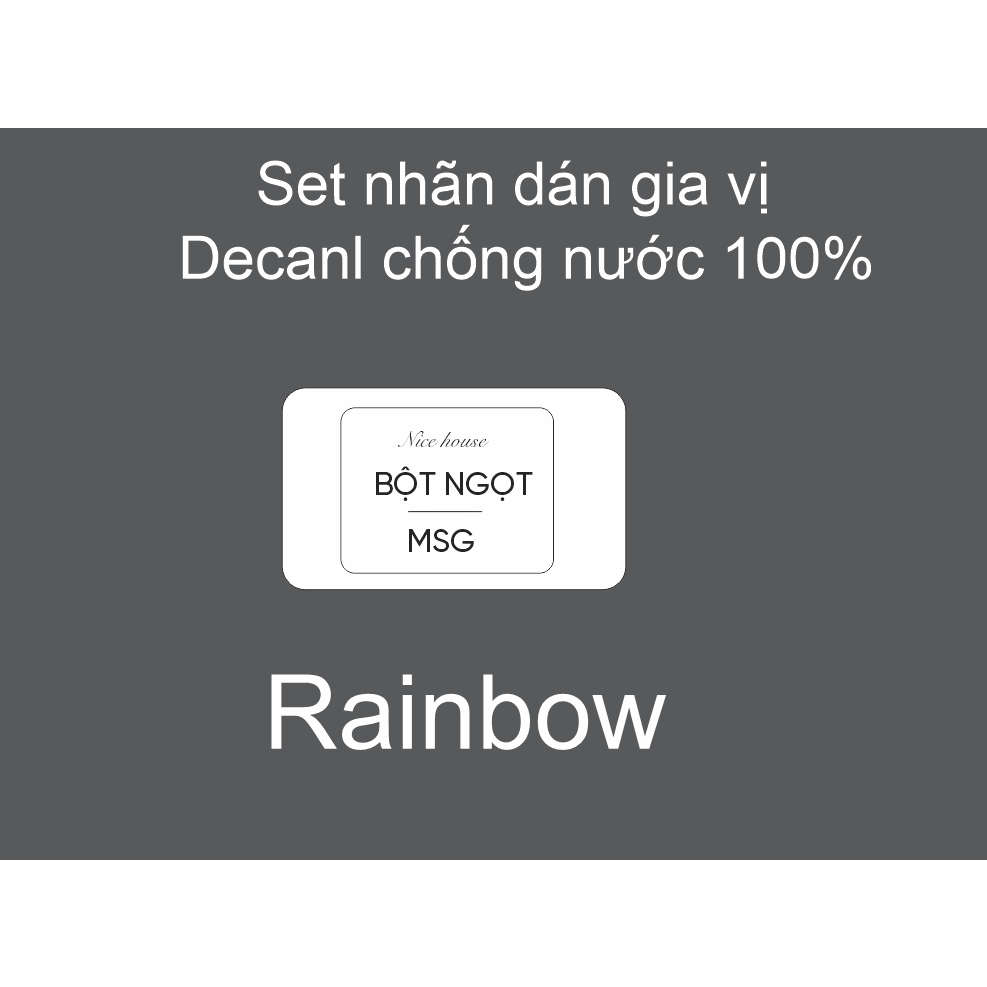 Tem Nhãn Dán Hũ Đựng Gia Vị, Muối, Bột Ngọt, Hạt Nêm