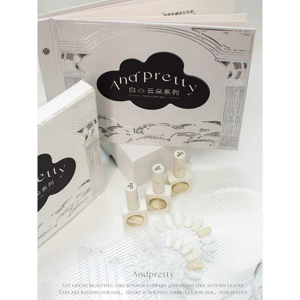 Bộ sơn gel trắng sữa AndPretty 10 màu tặng kèm bảng màu siêu xinh