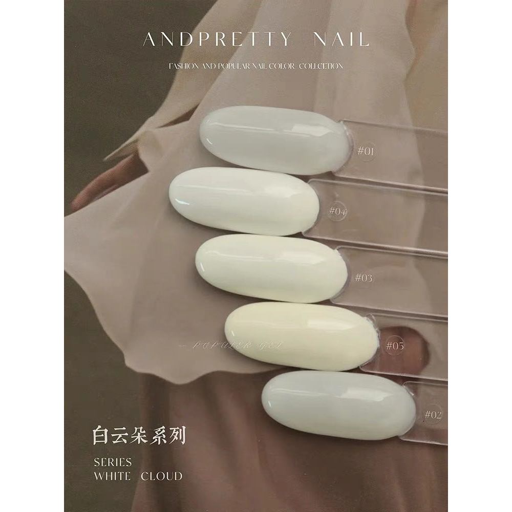 Bộ sơn gel trắng sữa AndPretty 10 màu tặng kèm bảng màu siêu xinh