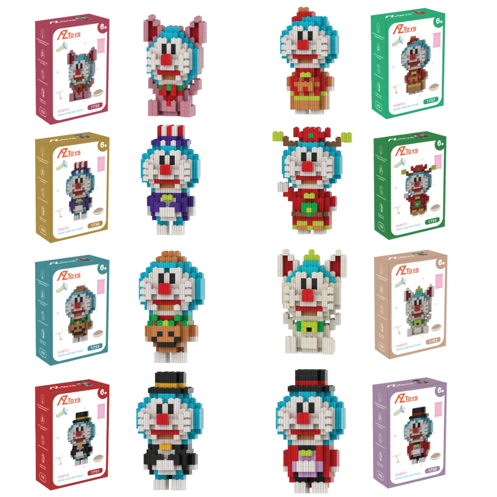 Mô hình lắp ráp xếp hình AZtoys mini 3D siêu dễ thương , đồ chơi anime hoạt hình các nhân vật , đồ chơi trí tuệ- Mã 1755