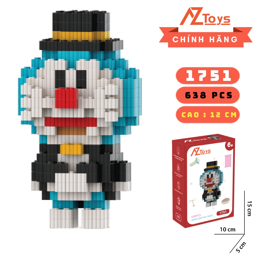 Mô hình lắp ráp xếp hình AZtoys mini 3D siêu dễ thương , đồ chơi anime hoạt hình các nhân vật , đồ chơi trí tuệ- Mã 1755
