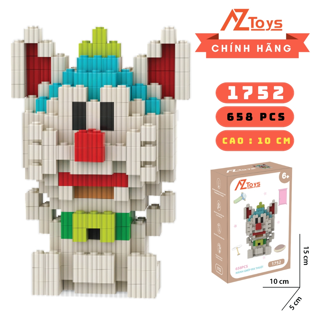 Mô hình lắp ráp xếp hình AZtoys mini 3D siêu dễ thương , đồ chơi anime hoạt hình các nhân vật , đồ chơi trí tuệ- Mã 1755