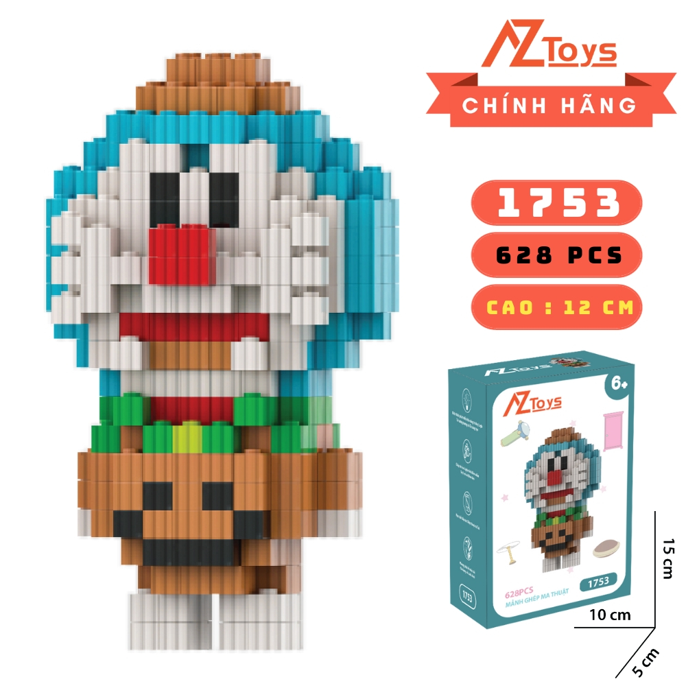 Mô hình lắp ráp xếp hình AZtoys mini 3D siêu dễ thương , đồ chơi anime hoạt hình các nhân vật , đồ chơi trí tuệ- Mã 1755