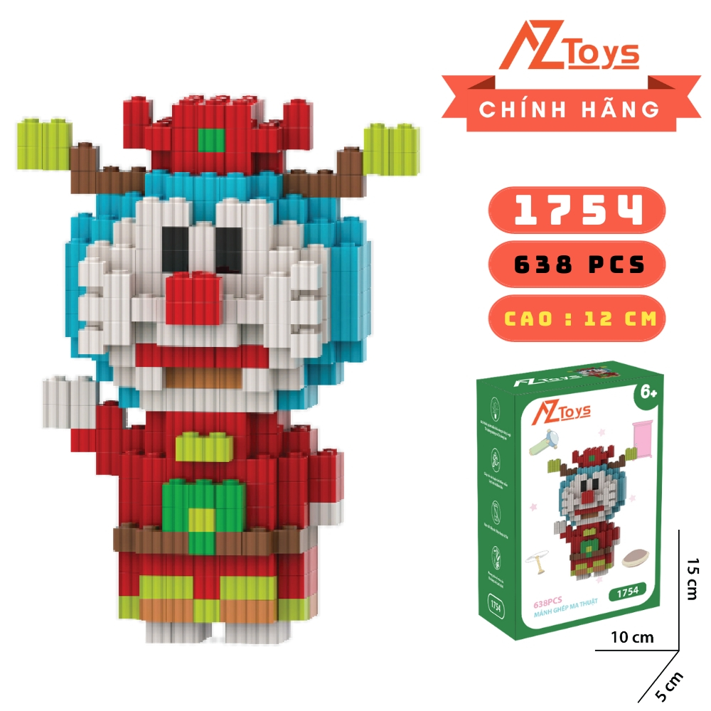 Mô hình lắp ráp xếp hình AZtoys mini 3D siêu dễ thương , đồ chơi anime hoạt hình các nhân vật , đồ chơi trí tuệ- Mã 1755