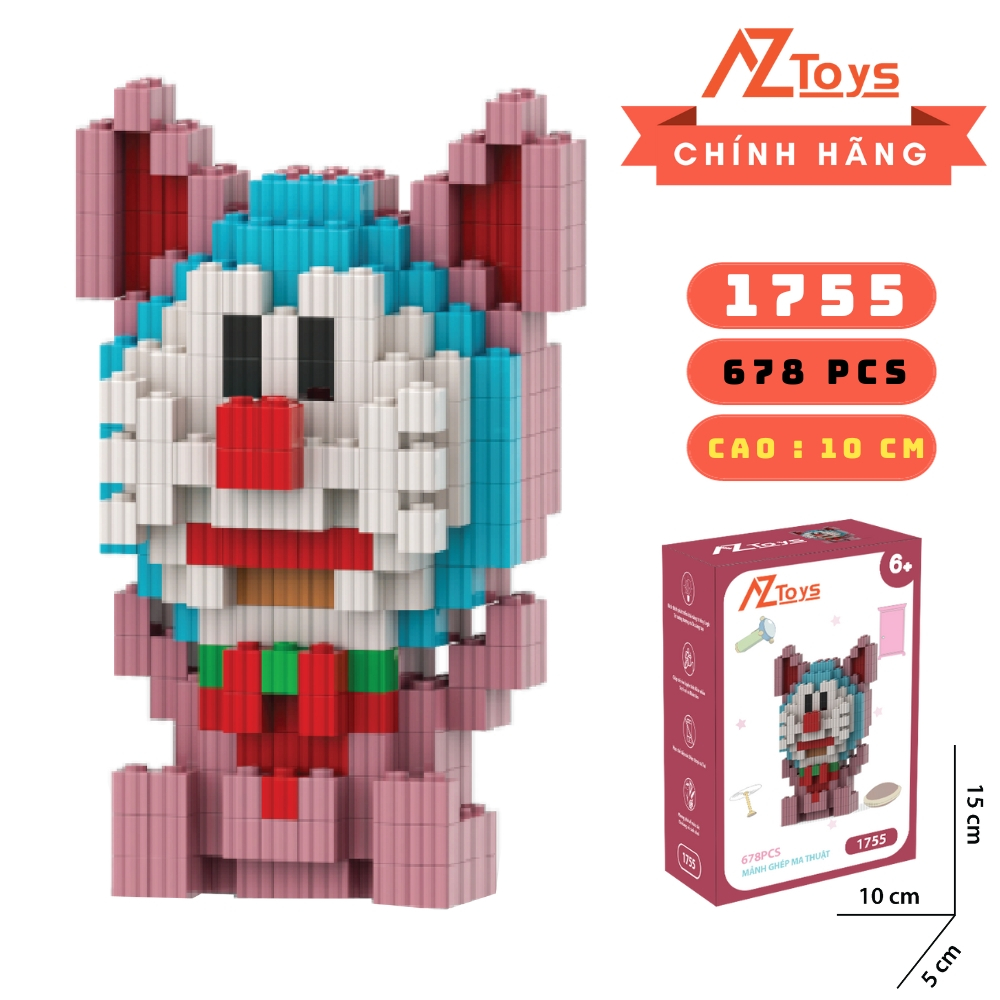 Mô hình lắp ráp xếp hình AZtoys mini 3D siêu dễ thương , đồ chơi anime hoạt hình các nhân vật , đồ chơi trí tuệ- Mã 1755
