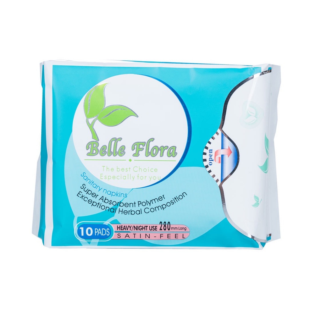 Băng Vệ Sinh Bạc Hà Thảo Mộc Belle Flora khử mùi diệt khuẩn Đêm Ban Ngày Hàng Ngày Linh Giang chính hãng