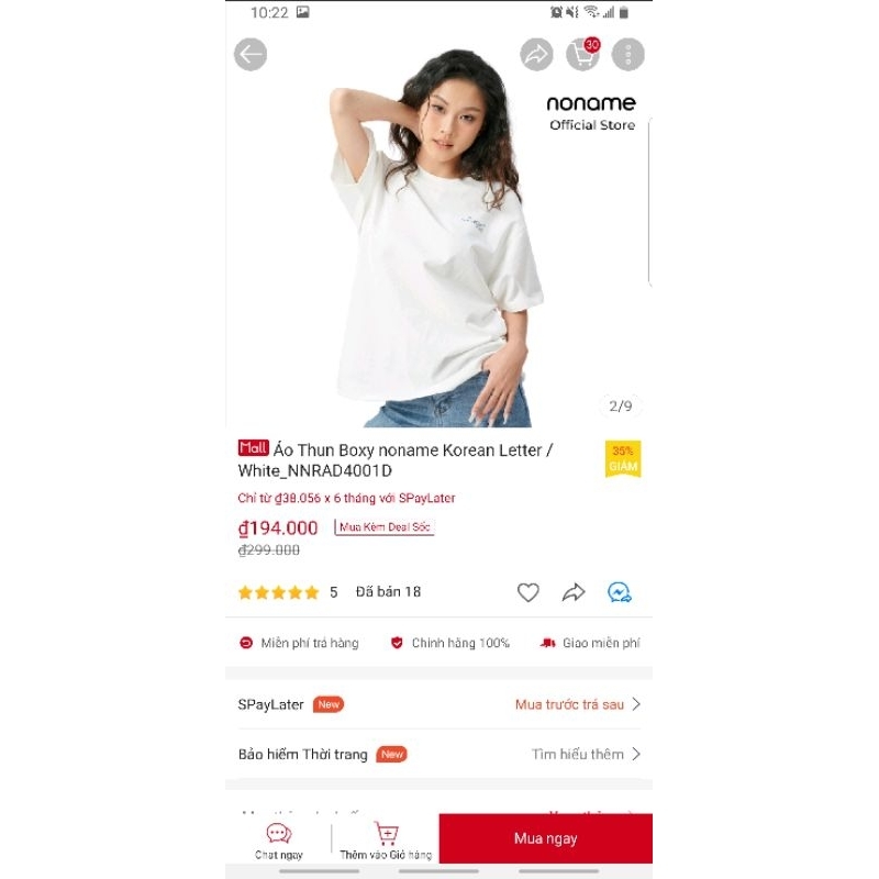 Thun no.name | trắng 169