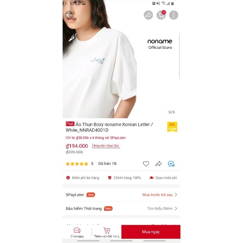 Thun no.name | trắng 169