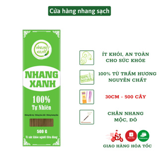 Nhang trầm hương Nhang Xanh hộp 500gr 30cm - Hương trầm dịu nhẹ