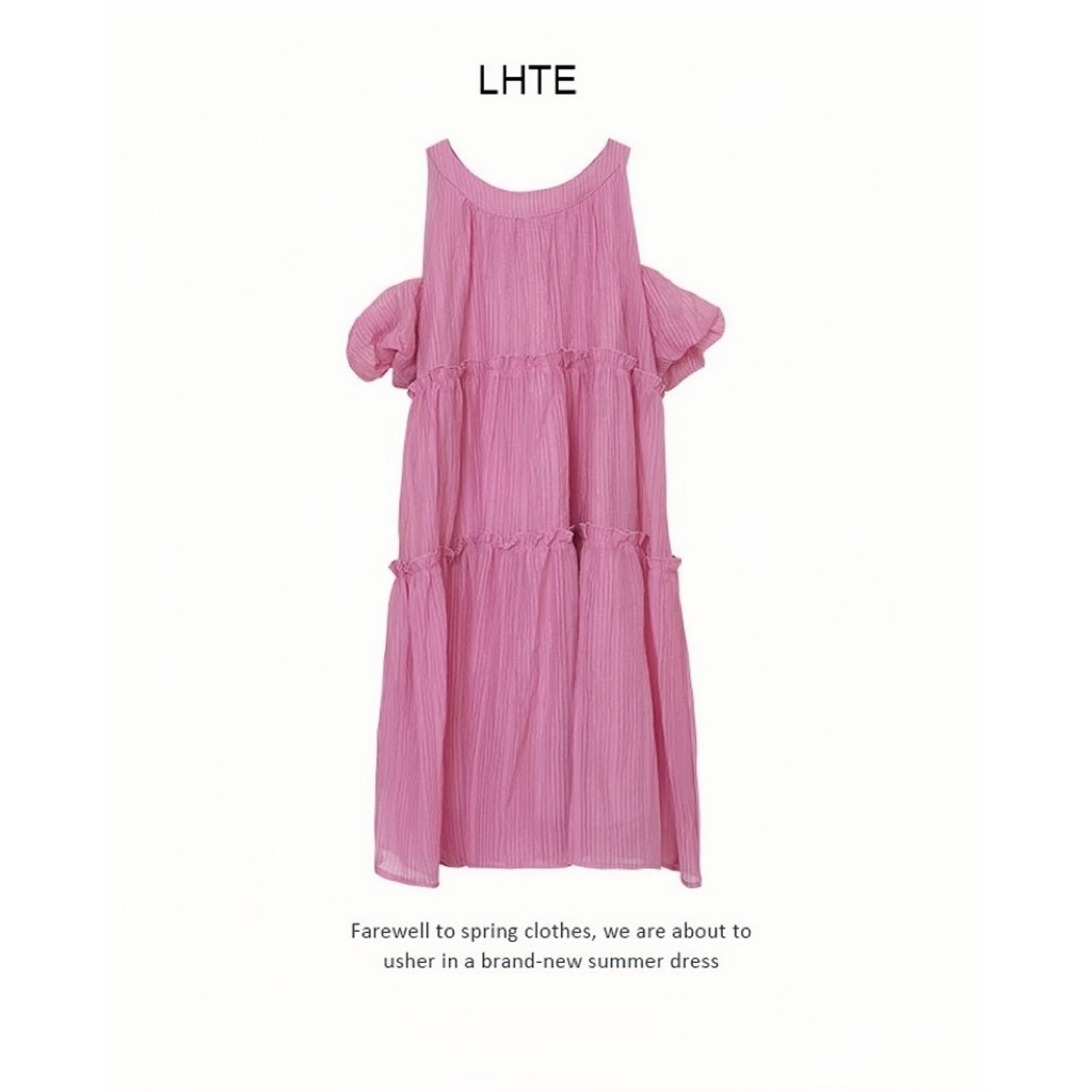 Váy Khoét Vai Babydoll Cổ Yếm Nơ Sau chất đũi nhăn tạo sự dễ thương và quyến rũ dạo chơi,hoặc hẹn hò | BigBuy360 - bigbuy360.vn