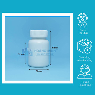 Combo 10 Chai lọ nhựa đựng thuốc viên, lọ đựng viên thuốc đông y-cổ 38mm-100ml