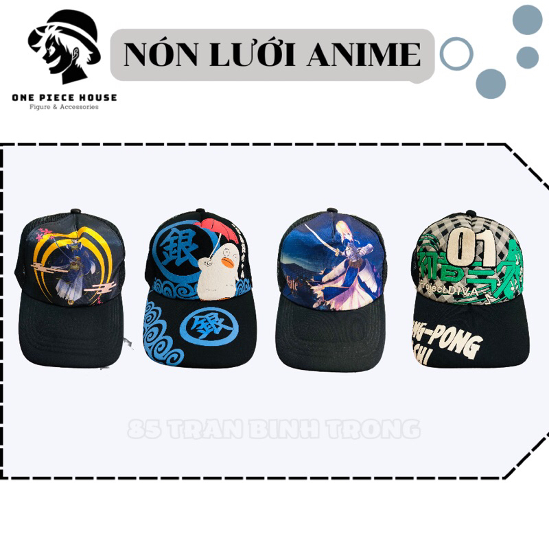 Nón vải lưới nhiều Anime