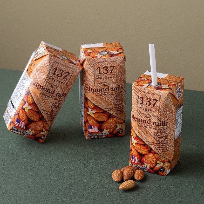 Sữa Hạnh Nhân Nguyên Chất 137 Degrees 180ml  Nhập Khẩu Thailand