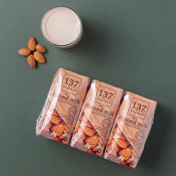 Sữa Hạnh Nhân Nguyên Chất 137 Degrees 180ml  Nhập Khẩu Thailand