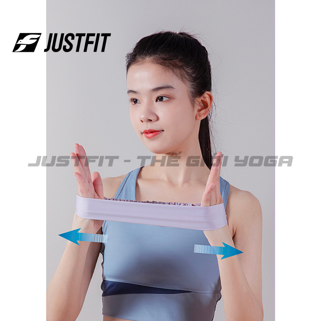 JUSTFTI Băng đô thể thao có chun, vải cao cấp dùng tập yoga, gym