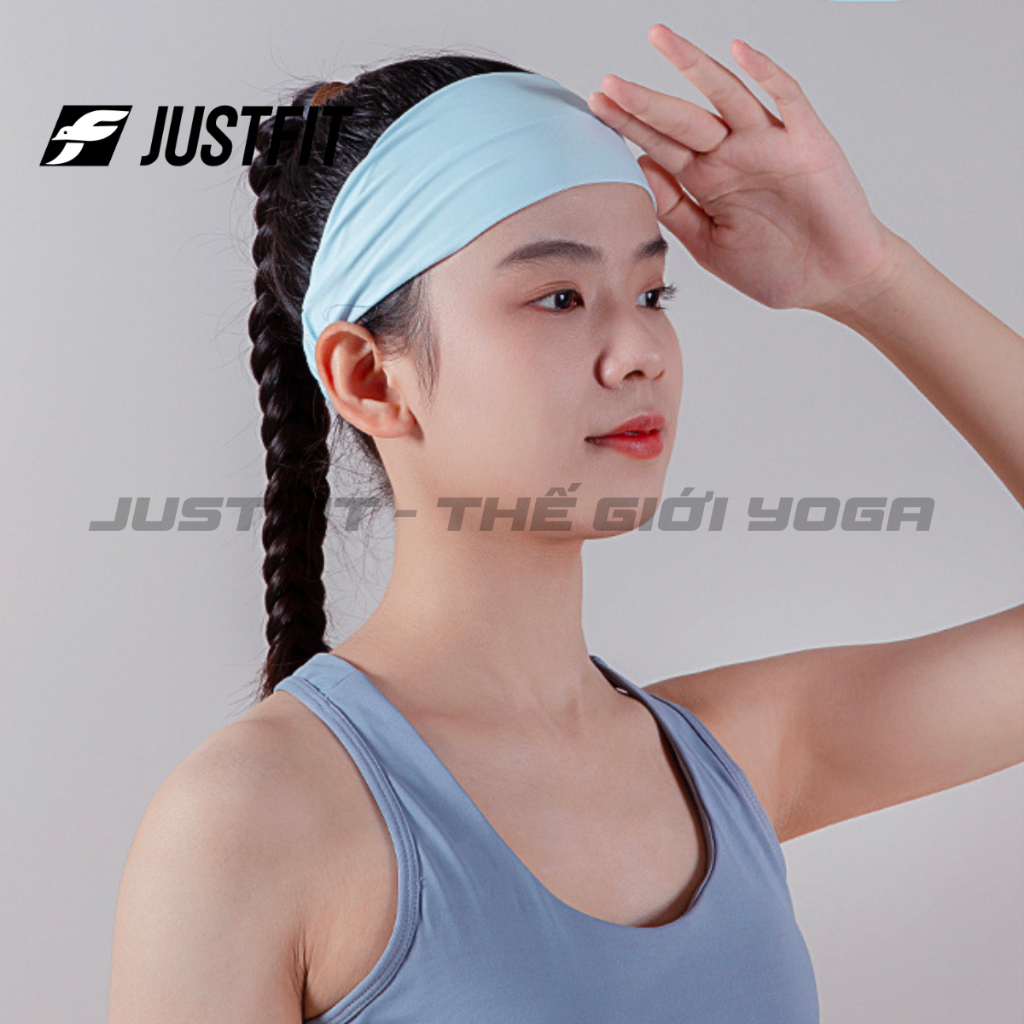 JUSTFTI Băng đô thể thao có chun, vải cao cấp dùng tập yoga, gym
