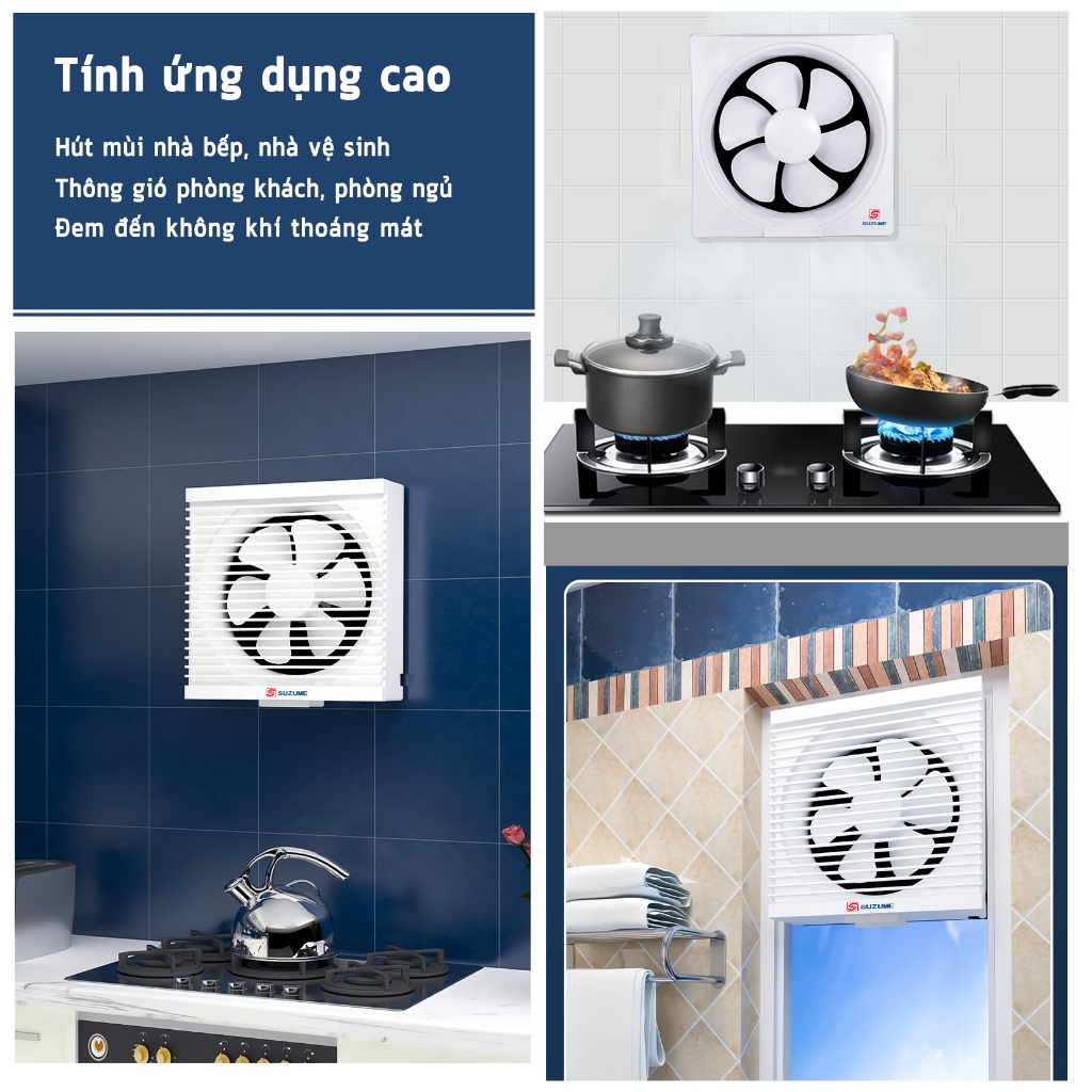 Quạt Hút - Nhà Máy - Nhà Hàng Quạt Thông Gió Hút Cao  Quạt hút âm tường Máy hút mùi nhà bếp và phòng tắm Quạt hút Quạt h