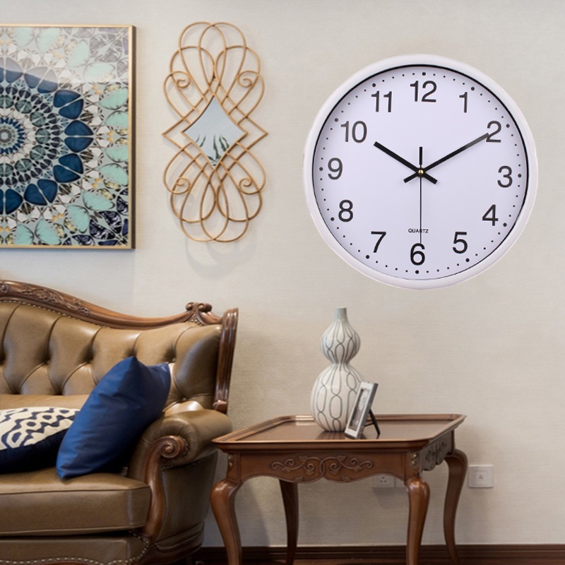 Đồng hồ treo tường Quartz kim trôi cao cấp - Bảo Hành 12 Tháng , đồng hồ trang trí phòng khách Qhouse
