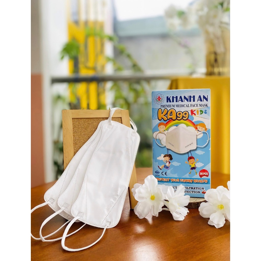 Khẩu trang y tế cao cấp Ka99 Kids Khánh An dành cho trẻ em - hộp 30 cái