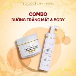 Bộ Dưỡng Trắng Da Mặt và Body YOCOCI Dưỡng Ẩm, Chống Lão Hóa, Se Khít Lỗ Chân Lông, Nâng Tone Kem Face & Body