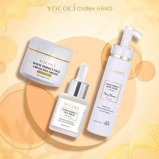 Bộ 3 Dưỡng Trắng Da Mặt Và Body YOCOCI Dưỡng Ẩm, Nâng Tone, Chống Nắng Gồm 1 Kem Body,Kem Face 20g & 1 Serum 20ml