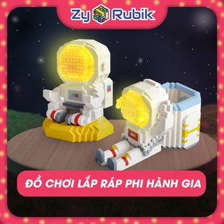 Đồ chơi mô hình lắp ráp phi hành gia/ động vật đáng yêu hãng moyu- lắp ráp mô hình 3d phi hành gia có đèn led- zyo rubik