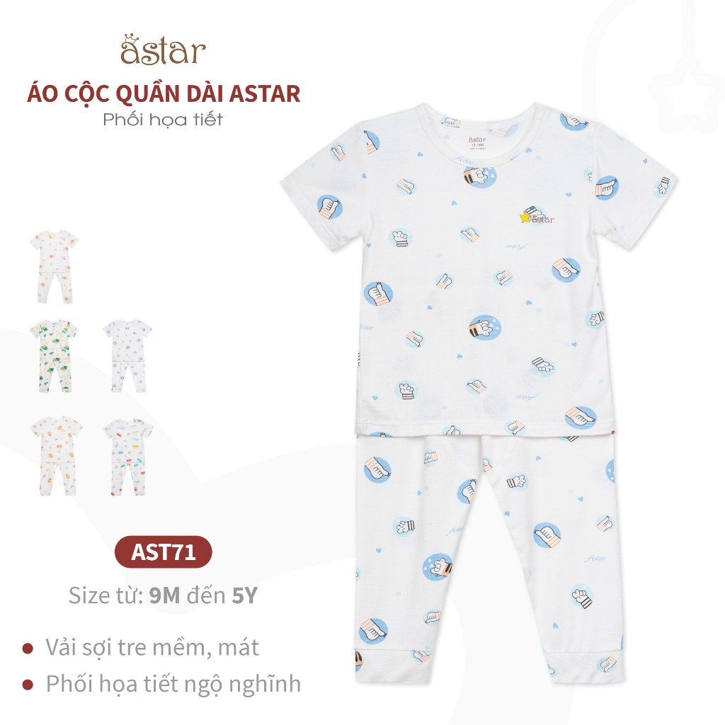 Bộ áo cộc quần dài hoạ tiết Astar